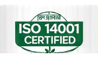 ISO 14001 Certified logo, certifying environmental management systems.