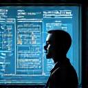 Benjamin Reed reviewing complex schematics, showing his technical expertise.