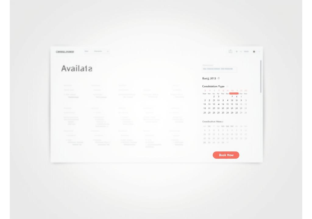Placeholder image of an online booking calendar interface