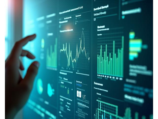 Data analytics dashboard interface showing energy consumption trends and predictions