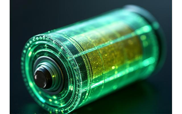 Detailed cross-section of a high-capacity lithium-ion battery cell